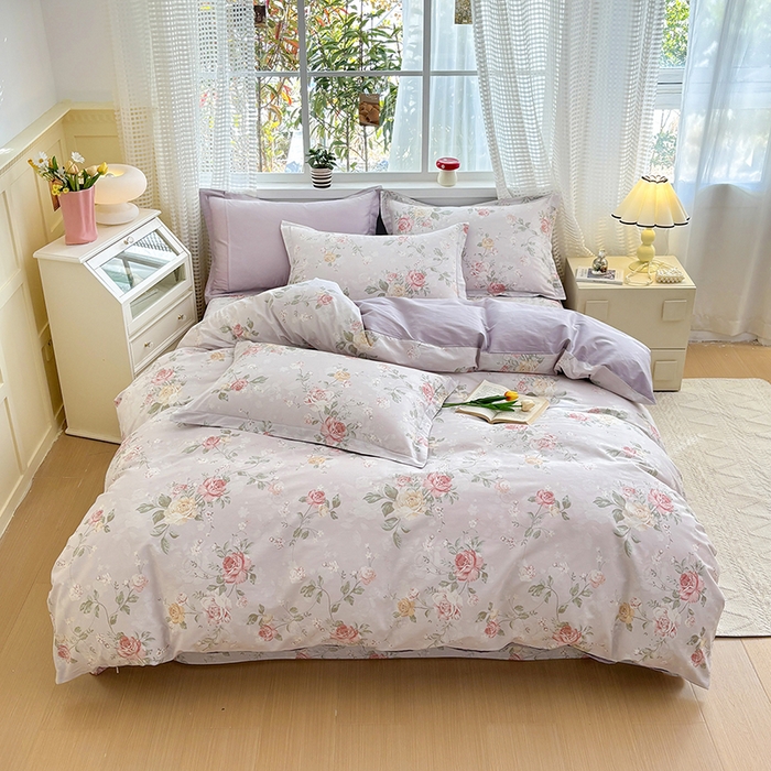 91家纺网 家纺一手货源 找家纺 元元被芯 2025新款40支13372全棉印花全棉被套 悦影