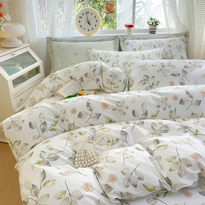 91家纺网 家纺一手货源 找家纺 元元被芯 2025新款40支13372全棉印花全棉被套 春溪