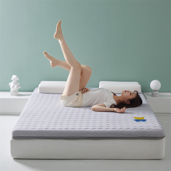 91家纺网 家纺一手货源 找家纺 2025新款A类牛奶丝大豆纤维床垫-小熊 小熊-灰色（厚度6cm）