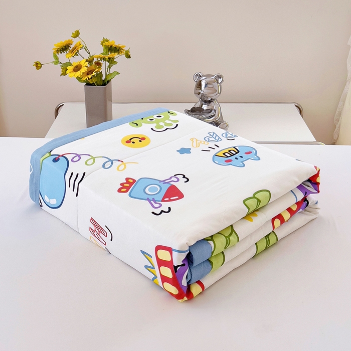 91家纺网 家纺一手货源 找家纺 鑫棉坊 2025新款A类全棉印花大豆纤维空调被大豆被 怪兽学院