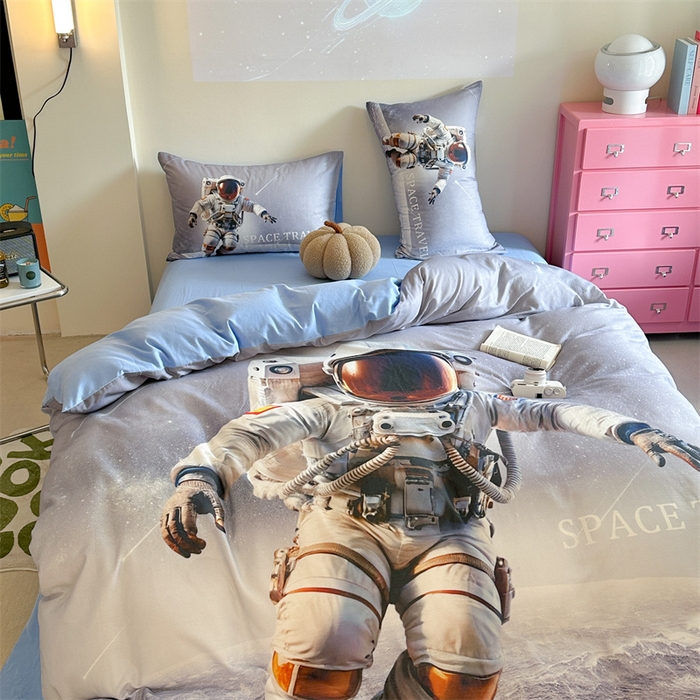 91家纺网 家纺一手货源 找家纺 馨语家居 2025新款全棉双层纱四件套 探索星球