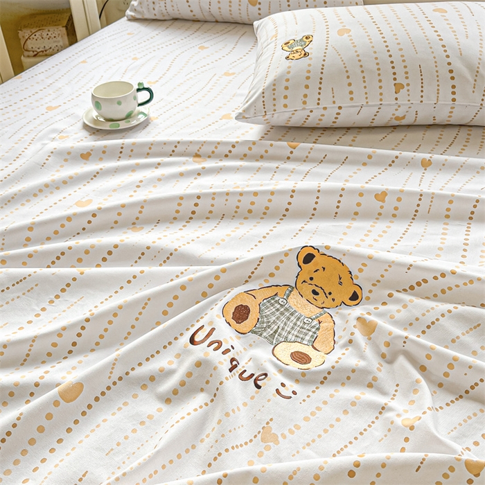 91家纺网 家纺一手货源 找家纺 笙意家纺2025新款全棉老粗布单品单床单 流心岁月-咖