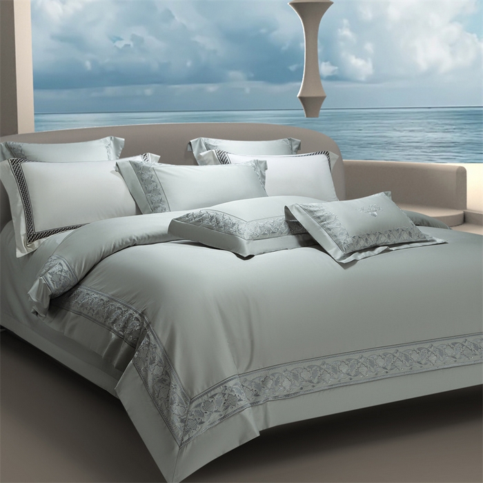 91家纺网 家纺一手货源 找家纺 高大尚婚庆馆 2025新款长绒棉四件套-简奢 简奢-水晶兰