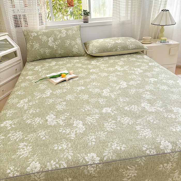 91家纺网 家纺一手货源 找家纺 元元被芯 2025新款40支13372全棉印花全棉隐藏式夹棉床笠 颂雅