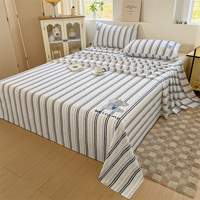 91家纺网 家纺一手货源 找家纺 笙意家纺2025新款全棉老粗布单品单床单 胡里奥-兰