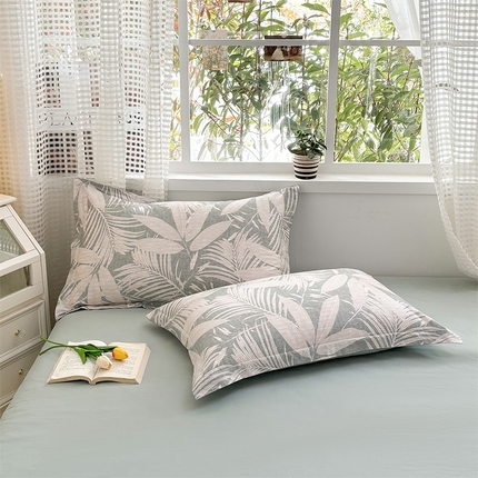 元元被芯 2025新款40支13372全棉印花全棉枕套 蔓羽