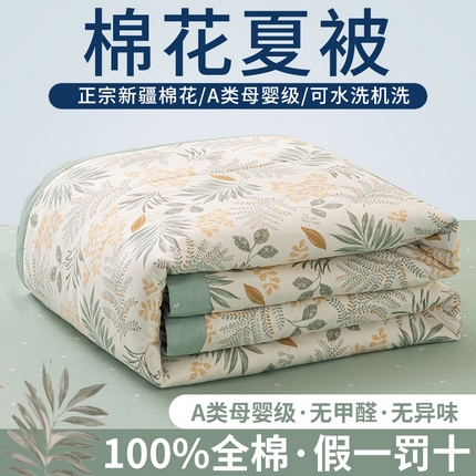 91家纺网 家纺一手货源 找家纺 （总）鑫棉坊 【又降价啦】2025新款全棉A类印花纯棉花夏被可机洗空调被