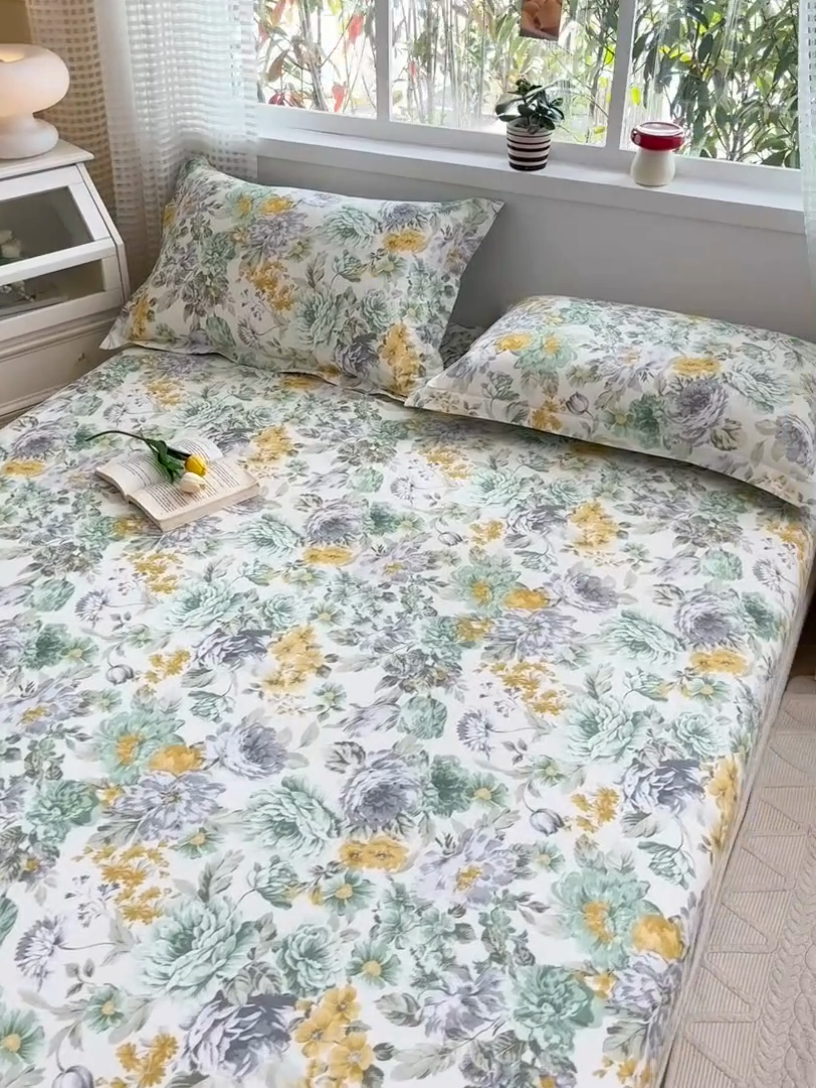 91家纺网 家纺一手货源 找家纺 元元被芯 2025新款40支13372全棉印花全棉床笠 亦语