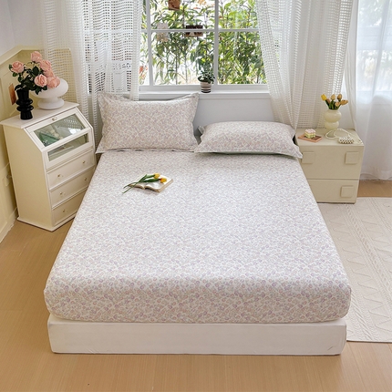 91家纺网 家纺一手货源 找家纺 元元被芯 2025新款40支13372全棉印花全棉床笠 悠然