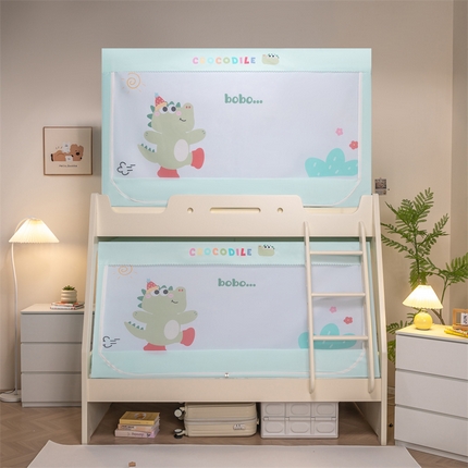 91家纺网 家纺一手货源 找家纺 新太阳家纺 2025新款上下铺子母床蚊帐 恐龙bobo