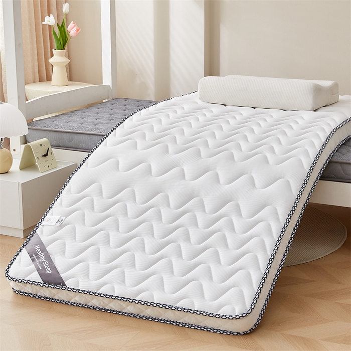 91家纺网 家纺一手货源 找家纺 艺博床垫 2025新款25D学生立体海绵床垫终版 曲线白