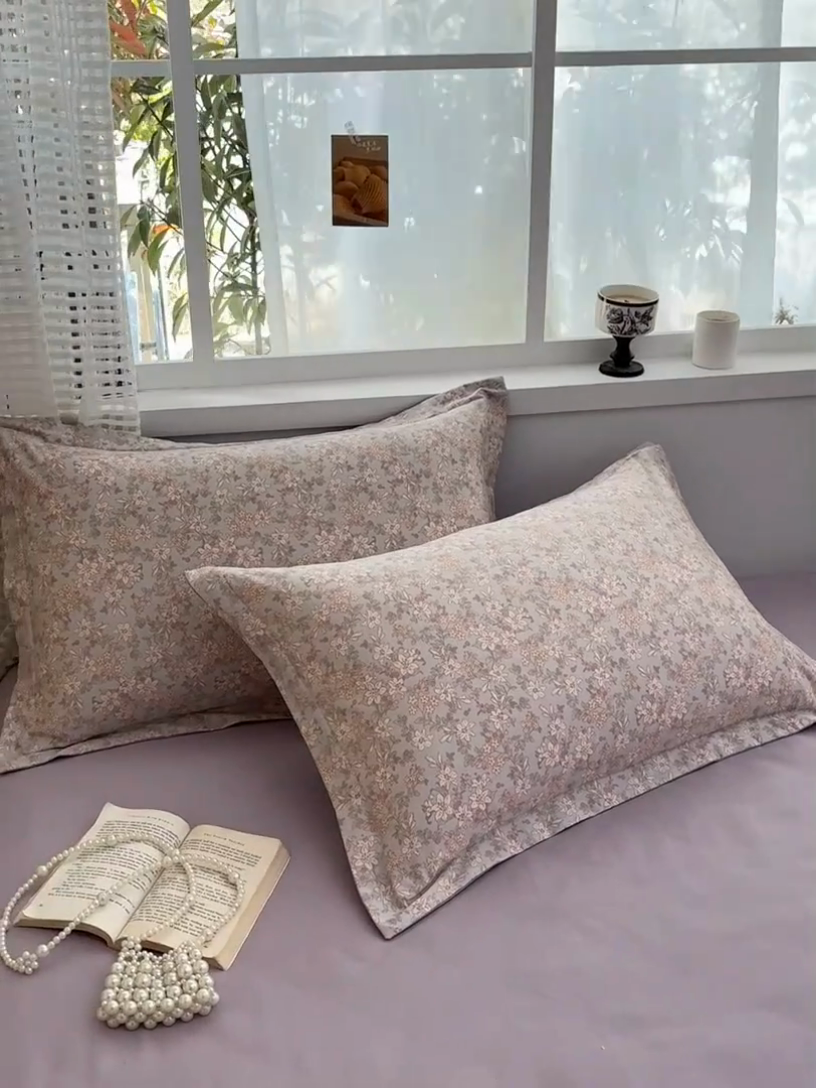 91家纺网 家纺一手货源 找家纺 元元被芯 2025新款40支13372全棉印花全棉枕套 茉莉