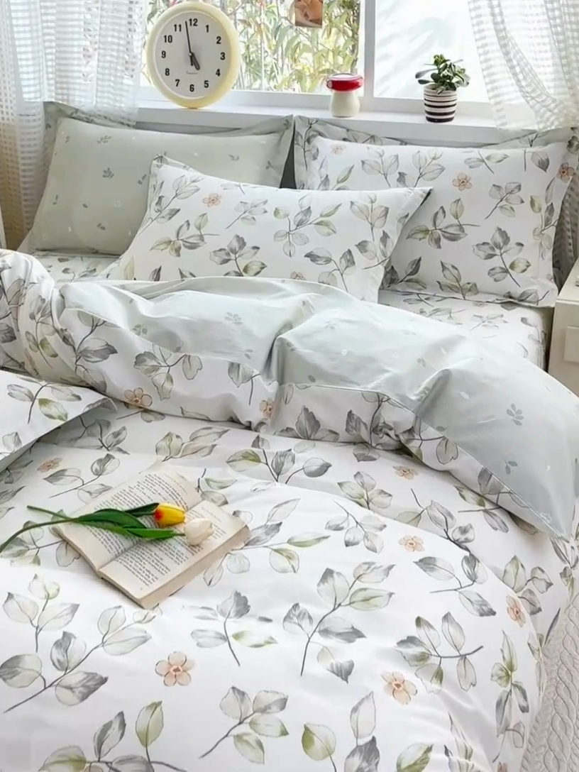 91家纺网 家纺一手货源 找家纺 元元被芯 2025新款40支13372全棉印花全棉被套 春溪