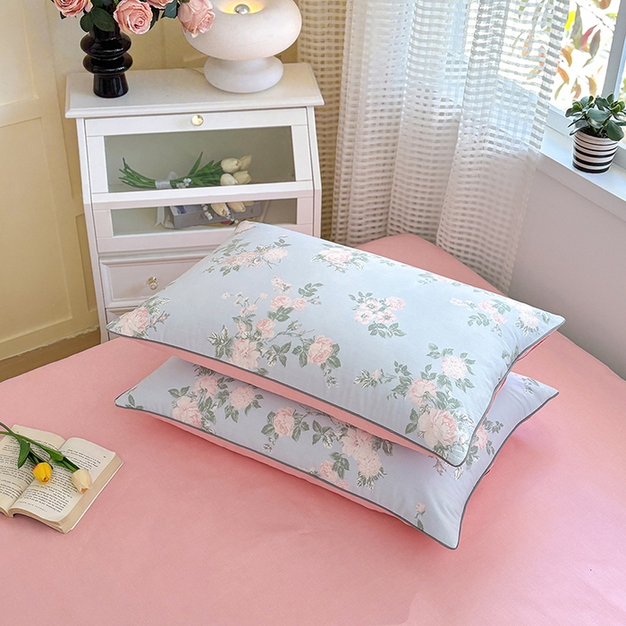 91家纺网 家纺一手货源 找家纺 元元被芯 2025新款40支13372全棉印花全棉隐藏式夹棉枕套 初妤