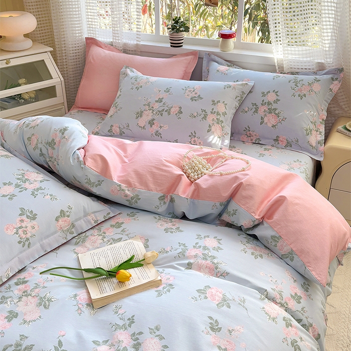 91家纺网 家纺一手货源 找家纺 元元被芯 2025新款40支13372全棉印花全棉四件套 初妤