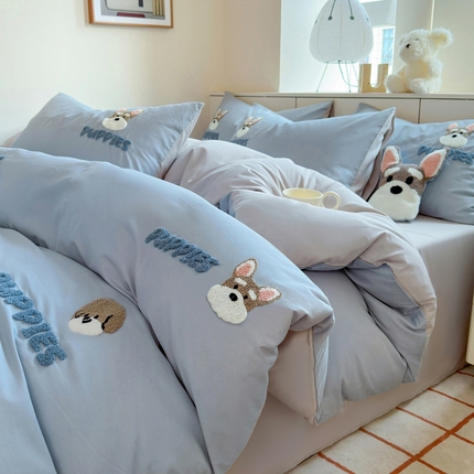 91家纺网 家纺一手货源 找家纺 （总）莱登卡奴 2025新款A类全棉13372毛巾绣四件套