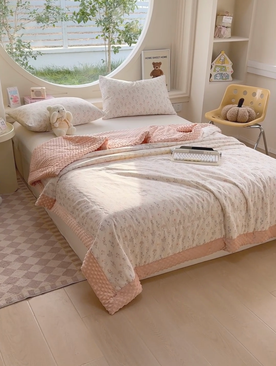 91家纺网 家纺一手货源 找家纺 梦依依 2025新款40支全棉豆豆被大豆被夏被春秋被子被芯 加微信送买家秀 梦回浅溪