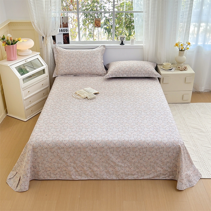 91家纺网 家纺一手货源 找家纺 元元被芯 2025新款40支13372全棉印花全棉床单 茉莉