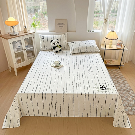 91家纺网 家纺一手货源 找家纺 笙意家纺2025新款全棉老粗布单品单床单 流星雨-灰