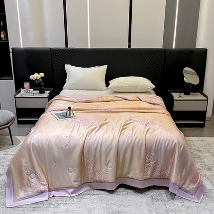 91家纺网 家纺一手货源 找家纺 心悦家纺  2025新款60S奥地利兰精天丝夏凉被空调被被芯 繁华-绮丽