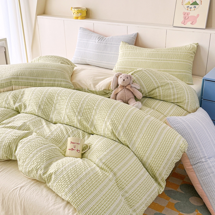 91家纺网 家纺一手货源 找家纺 （总）老K (原美阁） 2025新款亲肤舒适有氧针织棉亲肤四件套