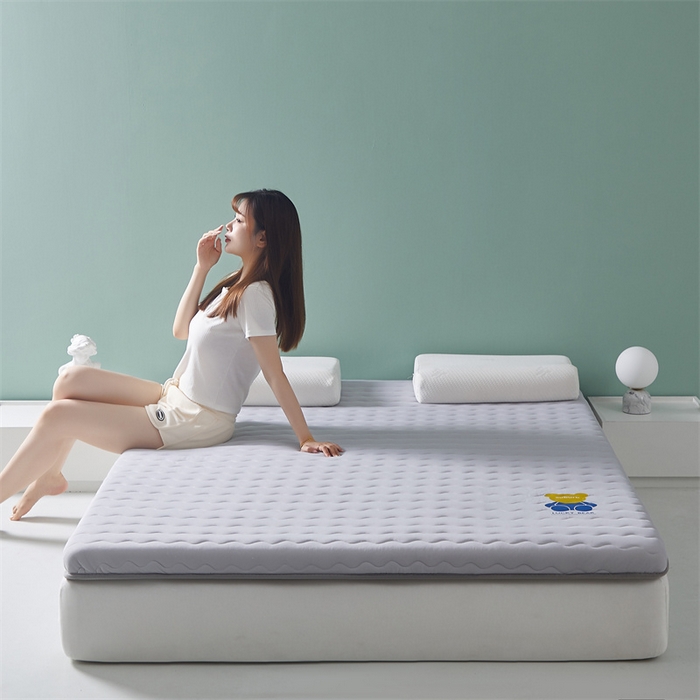 91家纺网 家纺一手货源 找家纺 2025新款A类牛奶丝大豆纤维床垫-小熊 小熊-灰色（厚度6cm）