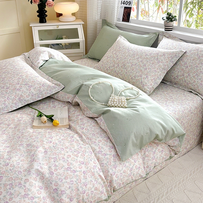 91家纺网 家纺一手货源 找家纺 元元被芯 2025新款40支13372全棉印花全棉被套 悠然