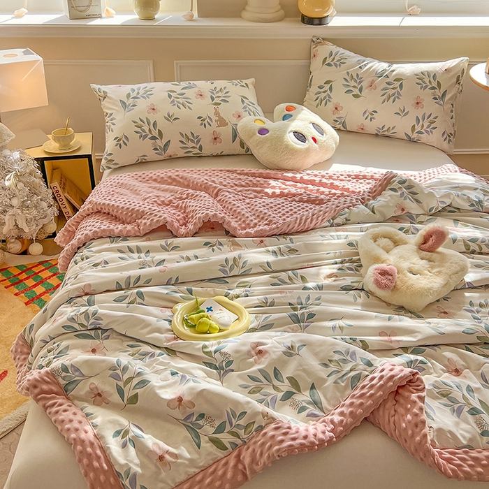 91家纺网 家纺一手货源 找家纺 梦依依 2025新款40支全棉豆豆被大豆被夏被春秋被子被芯 加微信送买家秀 轻纱漫舞