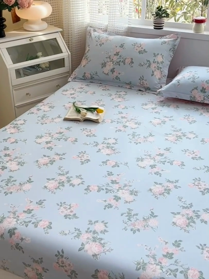 91家纺网 家纺一手货源 找家纺 元元被芯 2025新款40支13372全棉印花全棉床笠 初妤