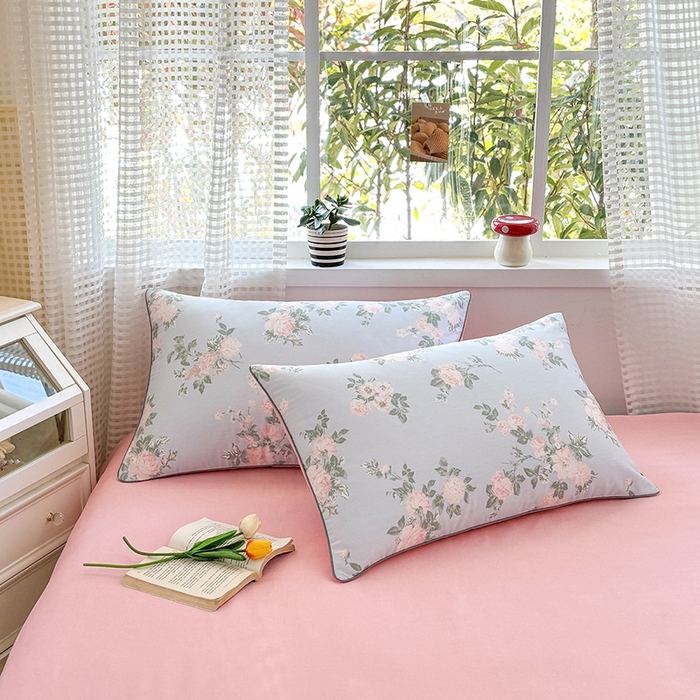 91家纺网 家纺一手货源 找家纺 元元被芯 2025新款40支13372全棉印花全棉隐藏式夹棉枕套 初妤