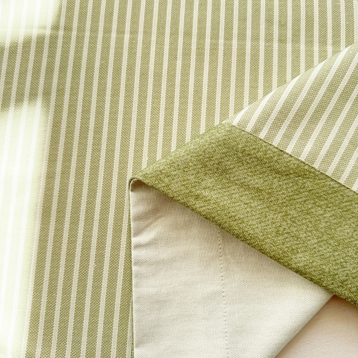 91家纺网 家纺一手货源 找家纺 简宜家居 2025新款宽边纯棉全棉老粗布床单 条纹-绿野宽边