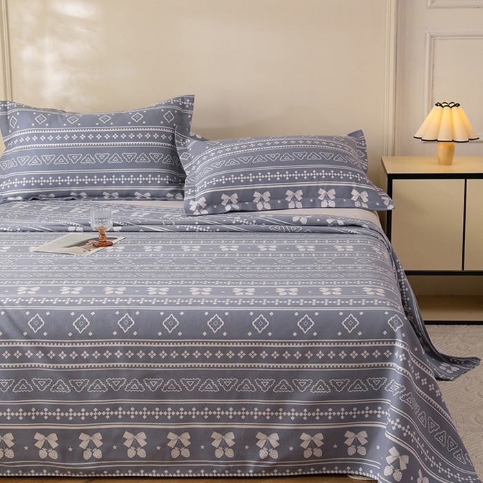 91家纺网 家纺一手货源 找家纺 幸嘉轩2025新款亲肤舒适床单三件套 草莓情