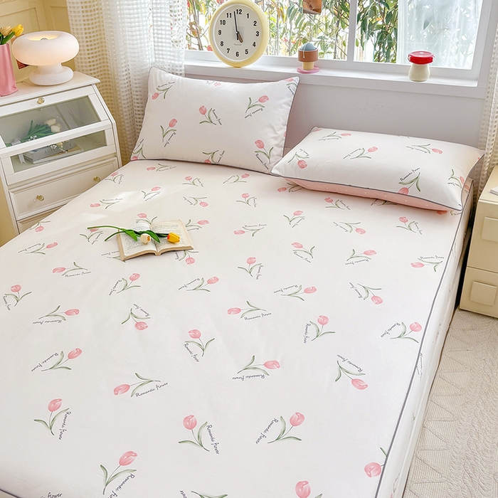 91家纺网 家纺一手货源 找家纺 元元被芯 2025新款40支13372全棉印花全棉隐藏式夹棉床笠 昕动