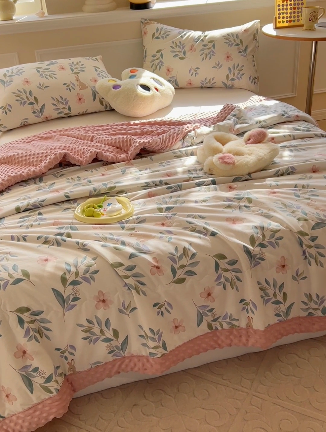 91家纺网 家纺一手货源 找家纺 梦依依 2025新款40支全棉豆豆被大豆被夏被春秋被子被芯 加微信送买家秀 轻纱漫舞