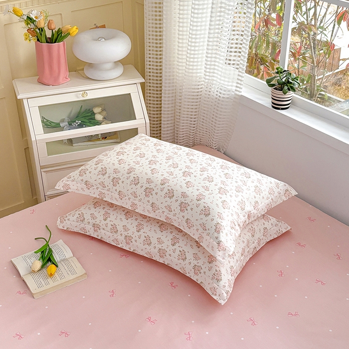 91家纺网 家纺一手货源 找家纺 元元被芯 2025新款40支13372全棉印花全棉枕套 缘月