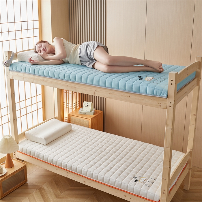 91家纺网 家纺一手货源 找家纺 艺博床垫 2025新款A类原棉棉花床垫--学生款 湖蓝-厚度6cm