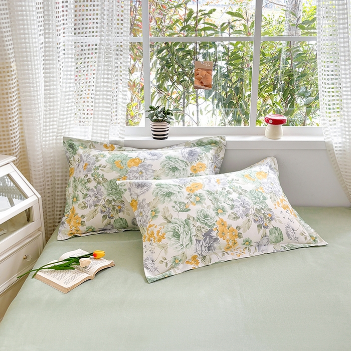 91家纺网 家纺一手货源 找家纺 元元被芯 2025新款40支13372全棉印花全棉枕套 亦语