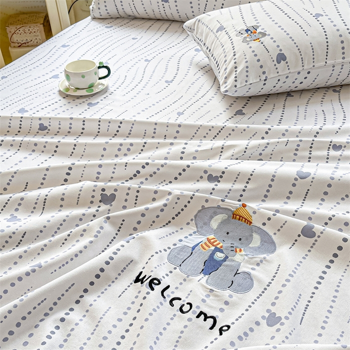 91家纺网 家纺一手货源 找家纺 笙意家纺2025新款全棉老粗布单品单床单 流心岁月-灰