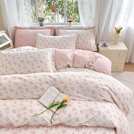 91家纺网 家纺一手货源 找家纺 （总）元元被芯 2025新款40支13372全棉印花全棉被套夹棉四件套