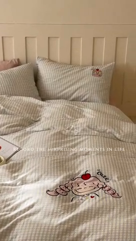 91家纺网 家纺一手货源 找家纺 （总）圆岛家纺 2025新款全棉双层纱贴布绣四件套