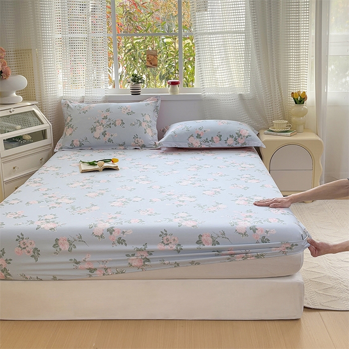 91家纺网 家纺一手货源 找家纺 元元被芯 2025新款40支13372全棉印花全棉床笠 初妤