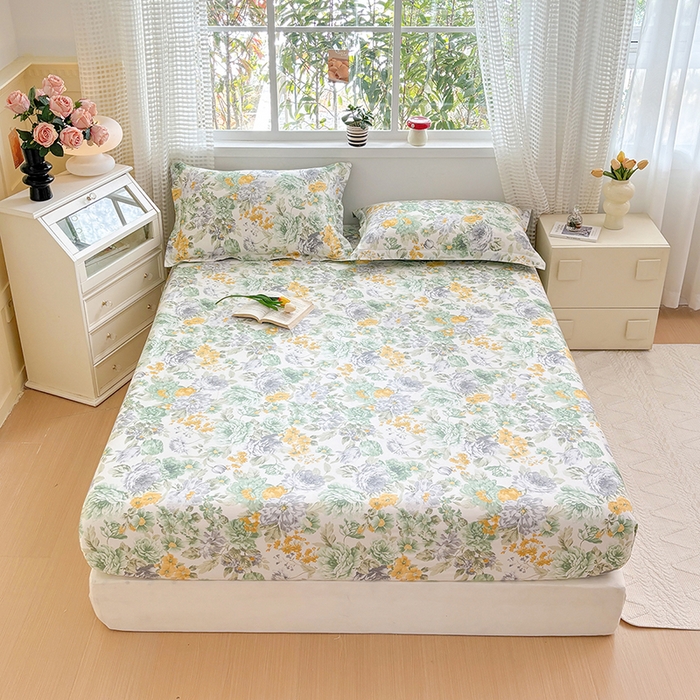 91家纺网 家纺一手货源 找家纺 元元被芯 2025新款40支13372全棉印花全棉床笠 亦语