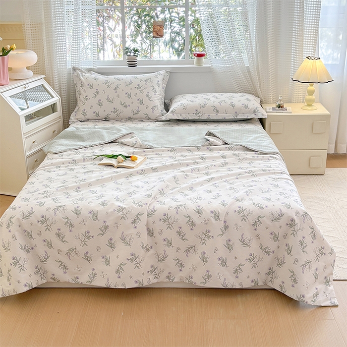 91家纺网 家纺一手货源 找家纺 2025新款40支13372全棉印花夏被 宁静