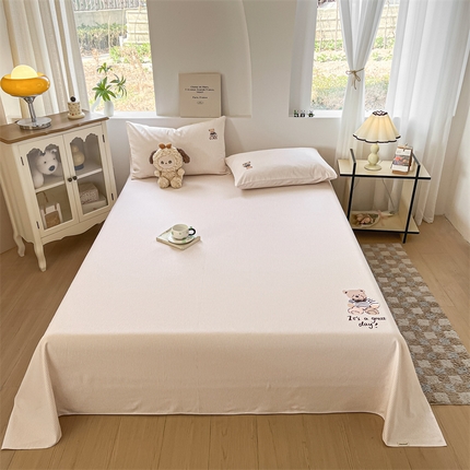 91家纺网 家纺一手货源 找家纺 笙意家纺2025新款全棉老粗布单品单床单 莱卡-米