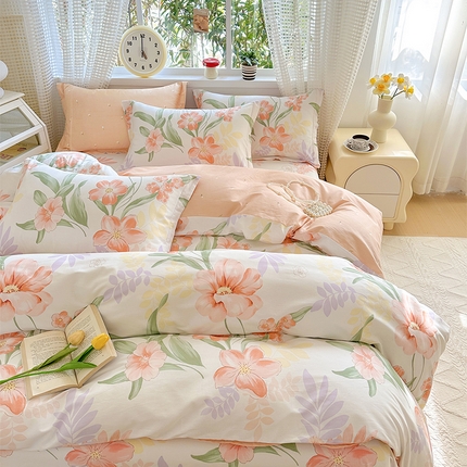 91家纺网 家纺一手货源 找家纺 （总）元元被芯 2025新款40支13372全棉印花全棉被套夹棉四件套