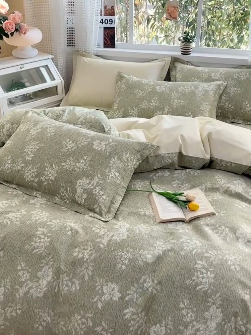 91家纺网 家纺一手货源 找家纺 元元被芯 2025新款40支13372全棉印花全棉四件套 颂雅