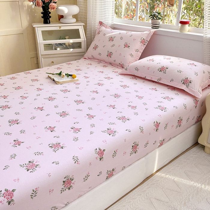 91家纺网 家纺一手货源 找家纺 元元被芯 2025新款40支13372全棉印花全棉床笠 诗雨