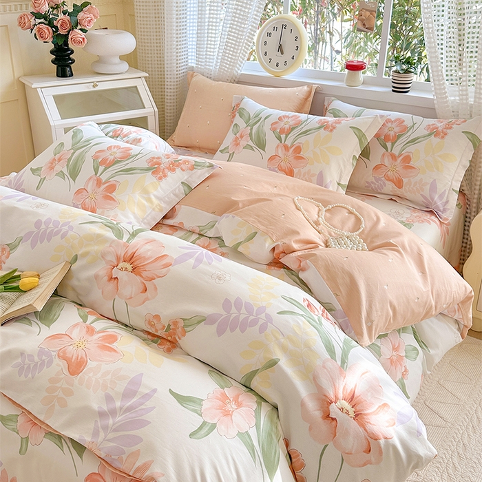 91家纺网 家纺一手货源 找家纺 元元被芯 2025新款40支13372全棉印花全棉三件套 半夏