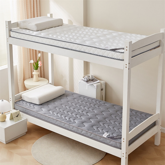 91家纺网 家纺一手货源 找家纺 艺博床垫 2025新款25D学生立体海绵床垫终版 曲线灰