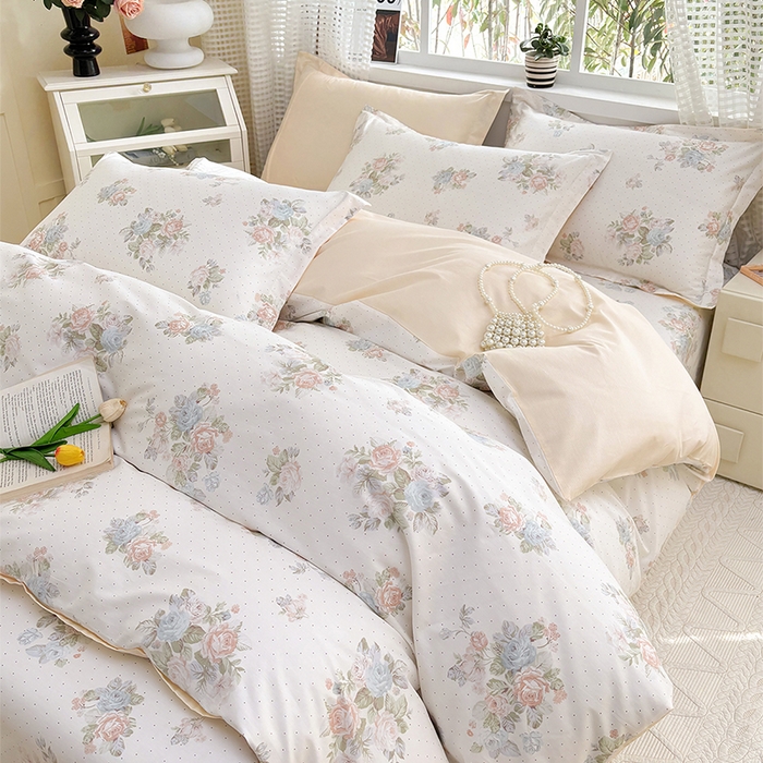 91家纺网 家纺一手货源 找家纺 元元被芯 2025新款40支13372全棉印花全棉被套 花舞